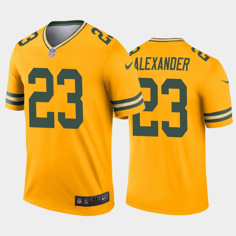 Men Green Bay Packers #23 Jaire Alexander Nike Yellow Inverted Legend NFL Jersey